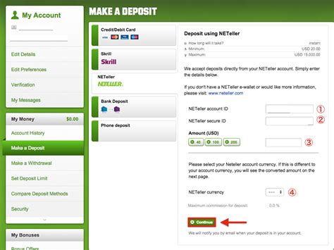 how to deposit money in neteller account|Money Transfer .